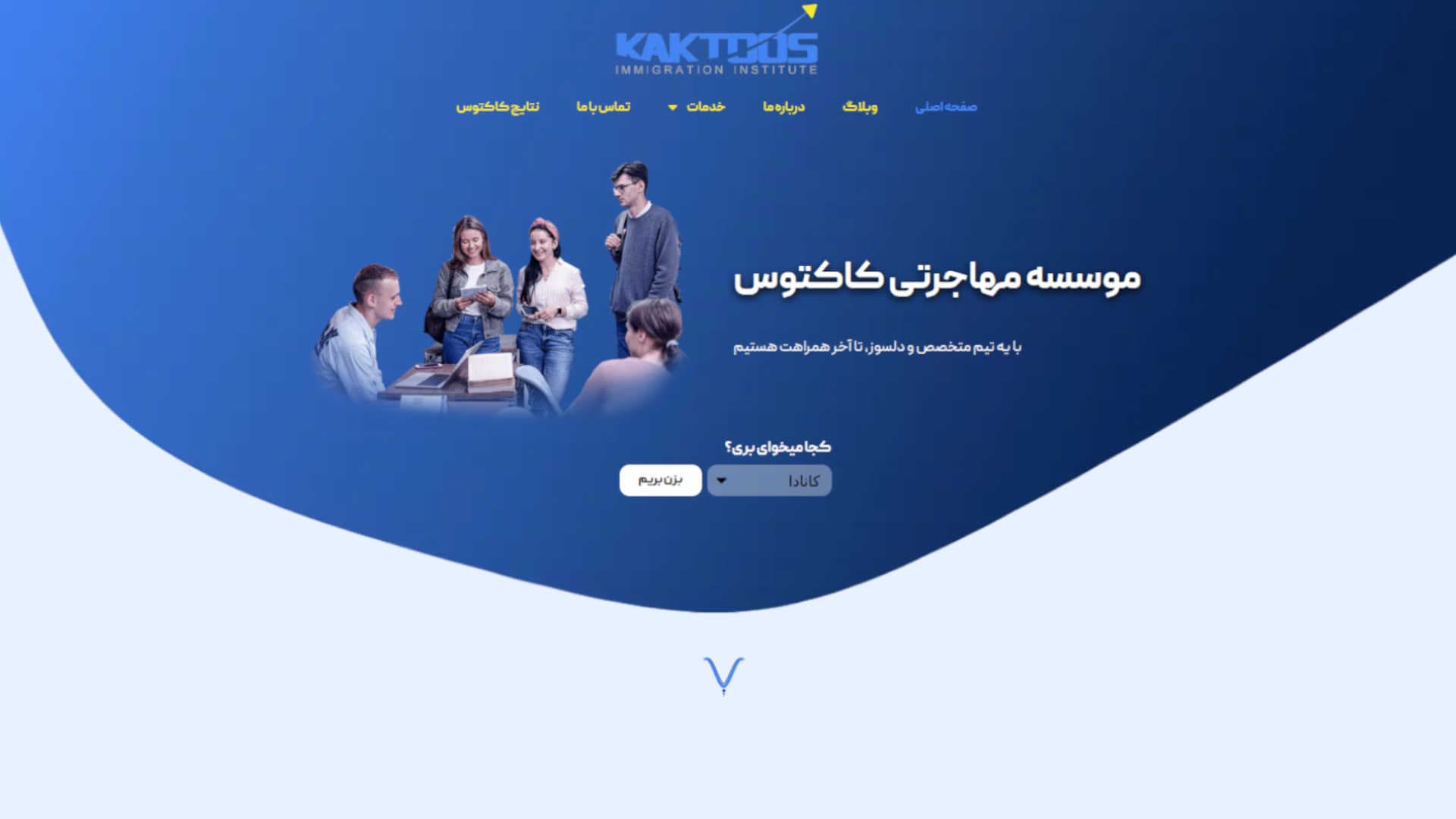 نمونه‌کار کاکتوس ویزا — سایت خدماتی